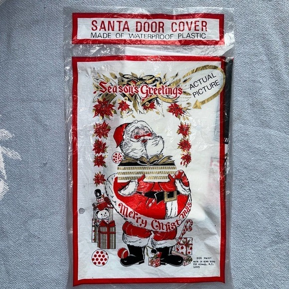 Vintage Santa Door Cover Waterproof Plastic Hong Kong - Picture 2 of 7